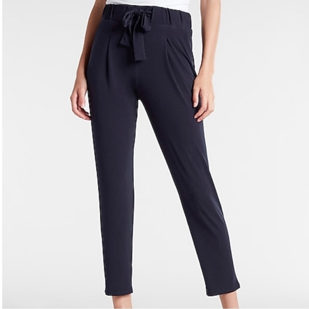 High Waisted PaperBag Ankle Pant